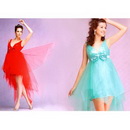 Sleeveless Tulle Asymmetrical Evening Dresses