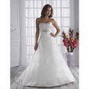 Pure White Lace-up Sleeveless Sweep Luxury Wedding Dresses