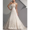 Freeshipping Gorgeous Bridal Watteau Train Wedding Dresses