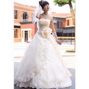 Ball Gown White Ivory Color Lady's Billowy Shape Prom Dress