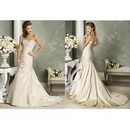 WD-0748 Free Shipping A-Line Gorgeous Bridal Watteau Train Wedding Dresses