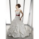 Ruffles Strapless Chapel Train Floor-Length Wedding Dresses
