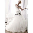 White Lace-up Floor-length Plus Size Wedding Dresses