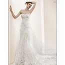 New Bride Watteau Train Wedding Dresses