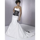 Custom Made Noble Free Shipping Mermaid Satin Strapless Sleeveless Wedding Dresses For Bride