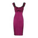 Unique Purple Color Cocktail Style Knee Length Prom Dress