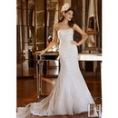 2011 Hot Sell Noble Free Shipping Mermaid Chiffon Strapless Sleeveless Wedding Dresses For Bride
