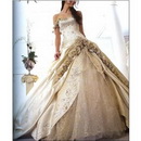 Latest Elegant Luxurious Strapless Bridal Wedding Dress