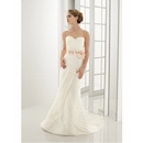 10% Off Discount Satin Strapless Ruffle A-line Long White Wedding Gowns