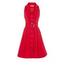 Unique Red Sleeveless Style V-Neck Evening Dress