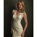 Noble Lace Chapel Train Spaghetti V-Neck Sleeveless Mermaid Wedding Dresses