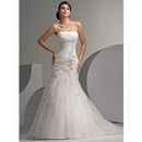 Appliques Lace Floor Length Sheath Sweep Train Wedding Dresses