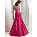 Strapless & Backless Red Ankle-length Evening Dresses