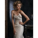A-Line Strapless Gown Lace-up Back Sweep Train Wedding Dresses