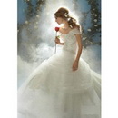 Strapless Sweep Taffeta Tulle Misse Elegant Luxury Wedding Dresses