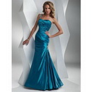 Free Shipping Single Shoulder Lace Bridesmaids Dress, Wedding GownMS616