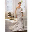 Ball Gown Sleeveless Satin Floor Length Wedding Dresses