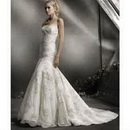 Floor-Length Lace Chapel Train Strapless Sleeveless Chic & Modern Mermaid Wedding Dresses