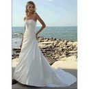 Tail Custom-Made Strapless Floor-length Wedding Gown