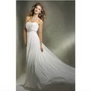 Free Shipping/Sheath Strapless Empire Chiffon Wedding Dress