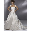 Princess Sleeveless Floor-Length Wedding Dresses Chiffon Embroidered Sleeveless Ball Gown