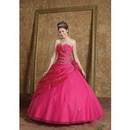 Sweetheart Rose Pink Watteau Train Floor-Length Wedding Dresses