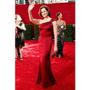 Red One Shoulder Ankle-length Celebrity Dresses