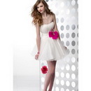 Sleeveless Backless Gorgeous Sweetheart Organza Beading with Bowknot Homecoming Dress