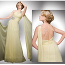 Elegant One-Shoulder Glamorous Formal Design Gown Beaded Celebrity Dress