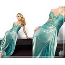 V-neck Tea-Length Bridesmaid Dresses Strapless