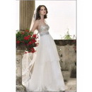 New Style A-line Halter Appliqued Lace Lace-up Wedding Dress