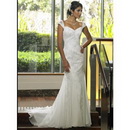 Chiffon & Tulle Embroidered & Lace White Plus Size Wedding Dresses