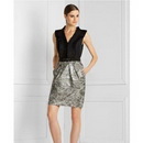 V-Neck Sleeveless Elegant Style with Beautiful Buckle Evening Dress