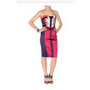 Signature Stretch Satin Backless Style Knee Length Evening Dress