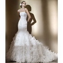Sweep / Brush Strapless Bateau Chic & Modern Luxury Wedding Dresses