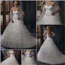 2010 Latest Most Stunning New Organza Wedding Gown
