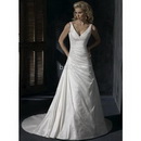 White Court Train V-neck & Halter Luxury Wedding Dresses