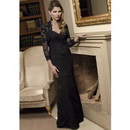 Modern Floor-Length Chiffon Beaded with Lace Jacket Prom Dresses