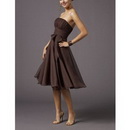 Unique Brown Color Cocktail Style Knee Length Prom Dress