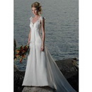 Halter Chiffion Ankle-length Straps V-neck Wedding Dresses