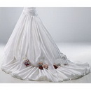 Strapless Sleeveless Taffeta Draped Lace-up Luxury Wedding Dresses