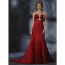 Euro Style Unique Red Strapless Floor Length Sweep Train Wedding Dresses