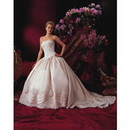 Lady's White Ivory Ball Gown Floor Length Prom Dress