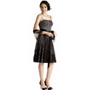 Knee-length Spaghetti Straps Sashes / Ribbons Wedding Dresses