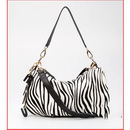 Genuine Leather Zebra Pattern Style Sexy Lady's Cross-Body Bags