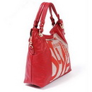 Fashion Lady's Red Alphabet PU Material Smooth Handfeel Tote Dual Function Bags