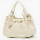 Ivory PU Leather With Bow On Shoulder Bags