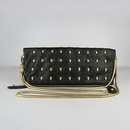 Luxury Black Stud Design Lady's Elegant Shoulder Evening Bags