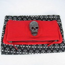 Red Skull Images On With Zipper Evening Bags