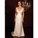 Styles Quinceanera Dropped Gold Elastic Silk like Satin Wedding Dresses